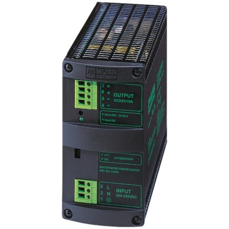 Murrelektronik Power Supply, 95/132V AC, 24V DC, 5A, DIN Rail 85084